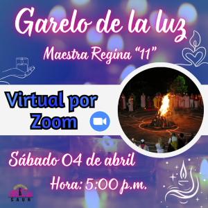 GARELO DE LA LUZ- VIRTUAL POR ZOOM - MAESTRA REGINA "11"